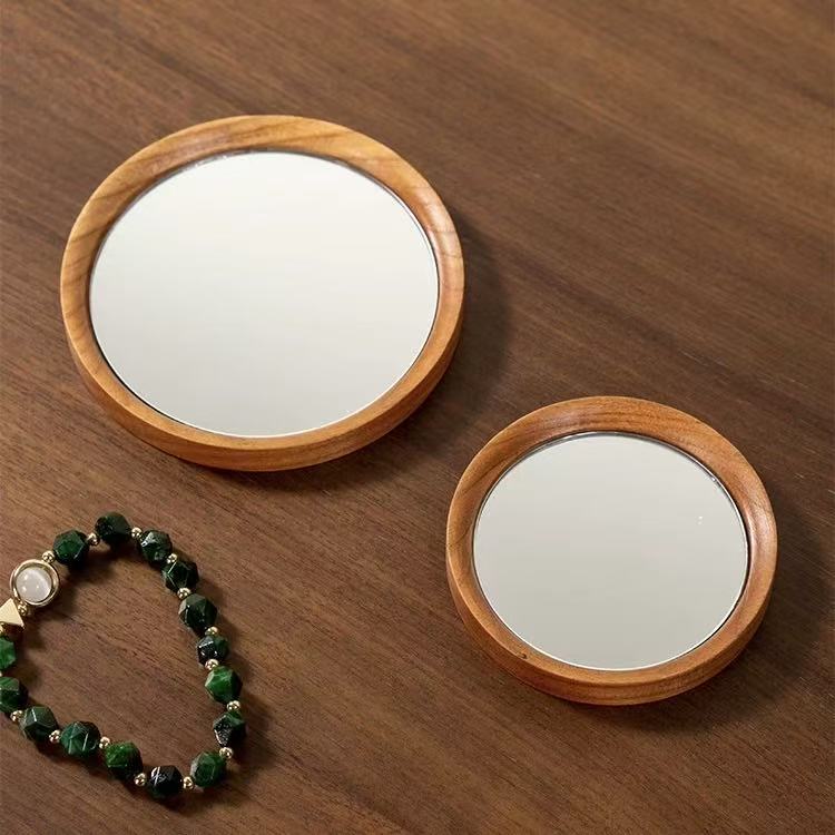 Chloe Solid Wood Pocket Mirror