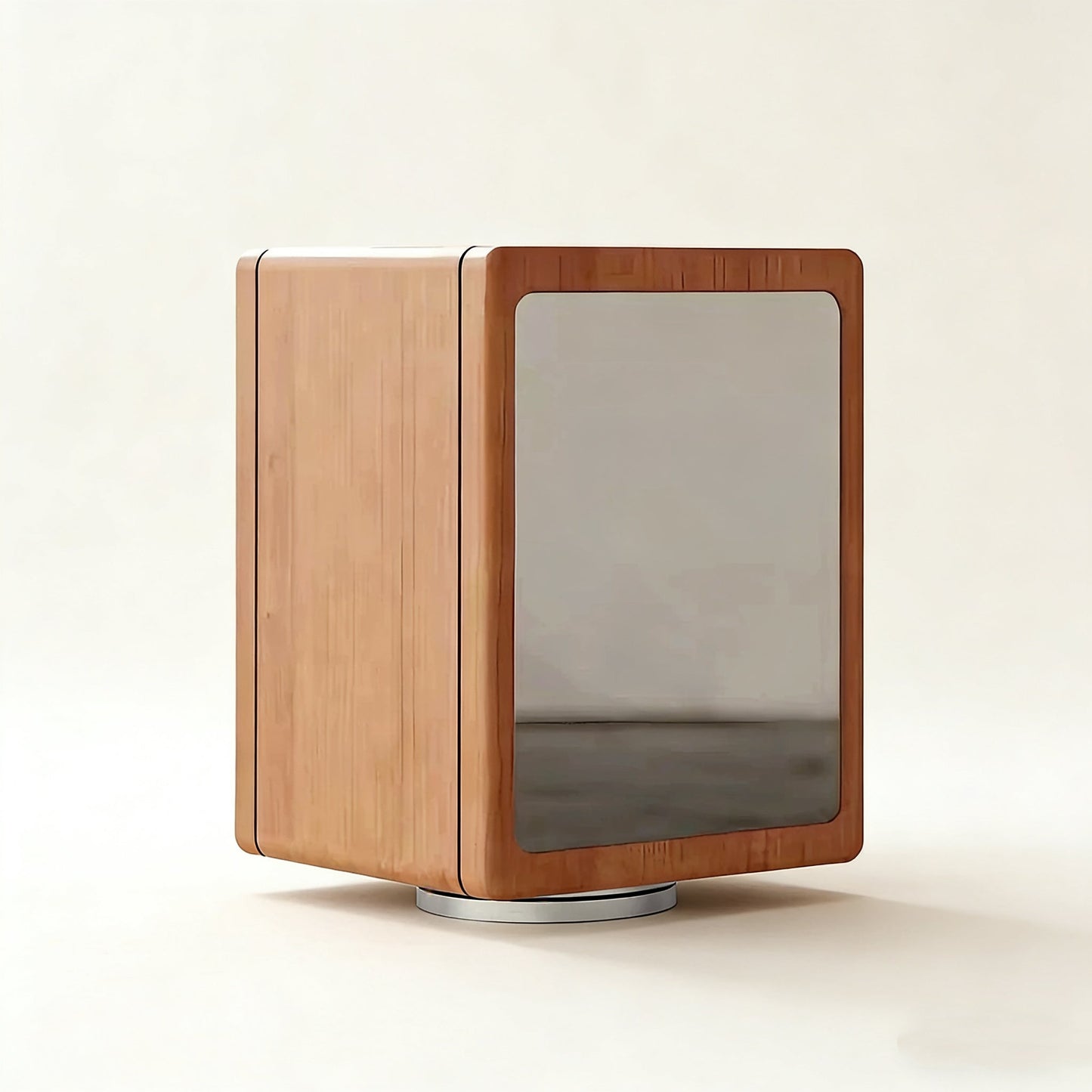 Bearry Schmuckaufbewahrungsschrank aus Massivholz mit drehbarem Spiegel