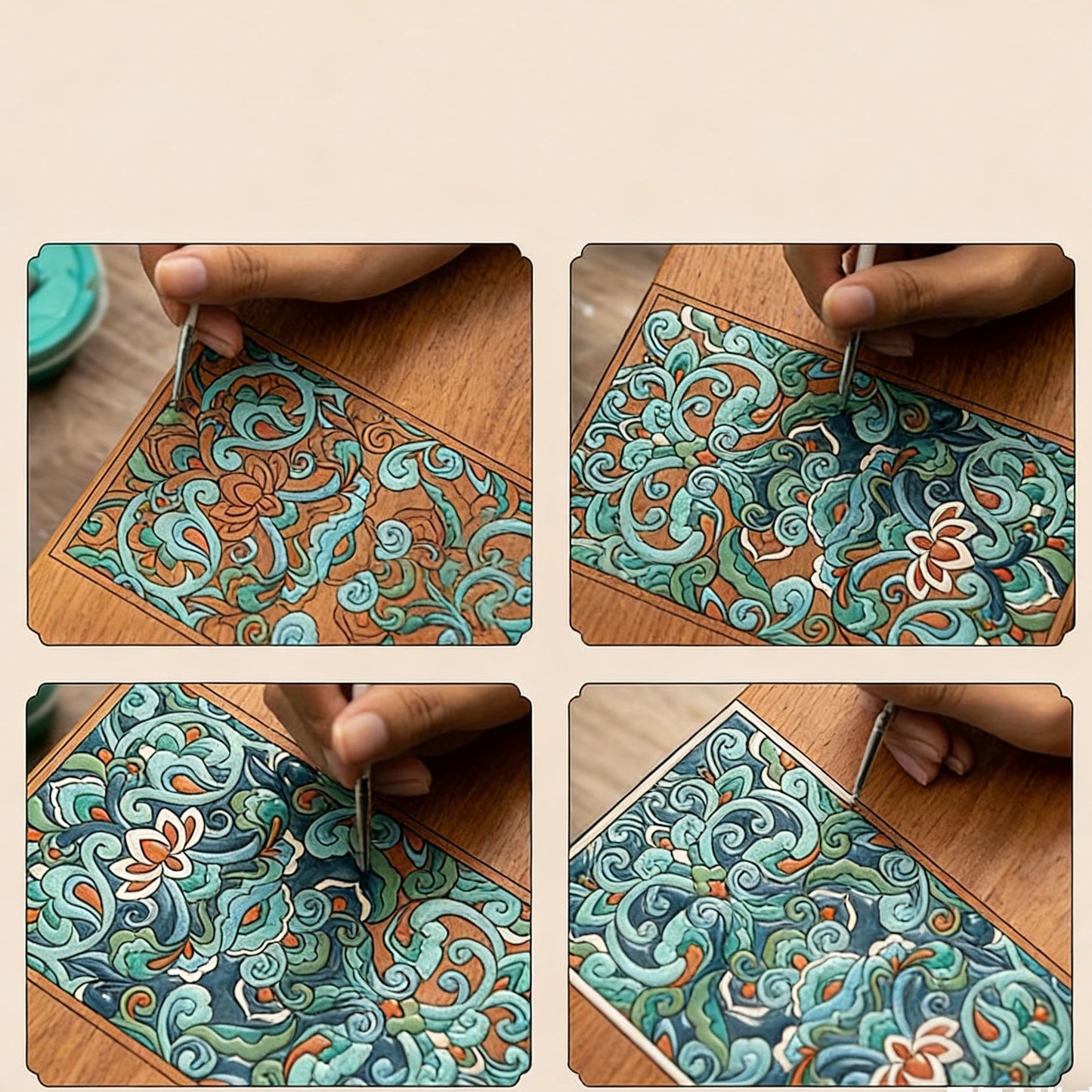 Solin Schmuckkästchen aus Massivholz mit Schloss und zwei Schubladen