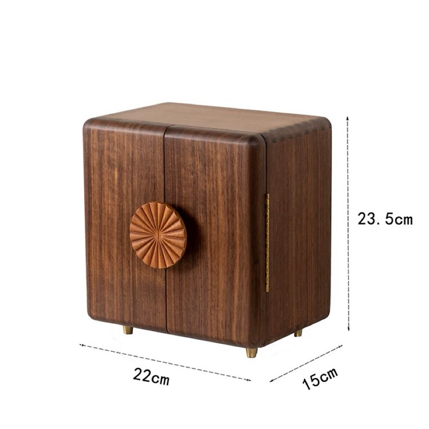 Solaris solid wood jewelry organizer with minimalist aesthetic