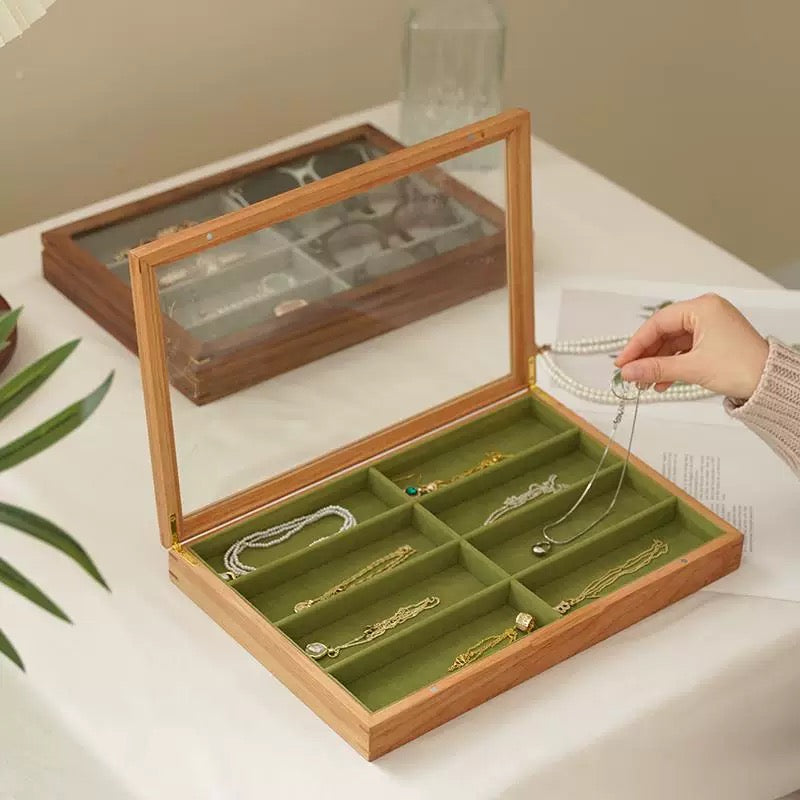 Vireo wooden organizer for multiple sunglasses