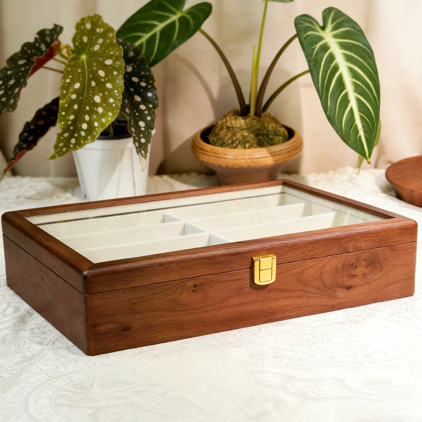 Caleb Solid Wood Glasses Organizer