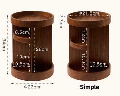 Armoire de rangement pour maquillage Amora en noyer massif