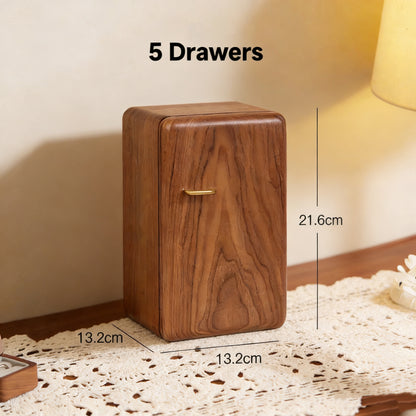 Atelier Schmuckkästchen aus Walnussholz mit 6 Schubladen