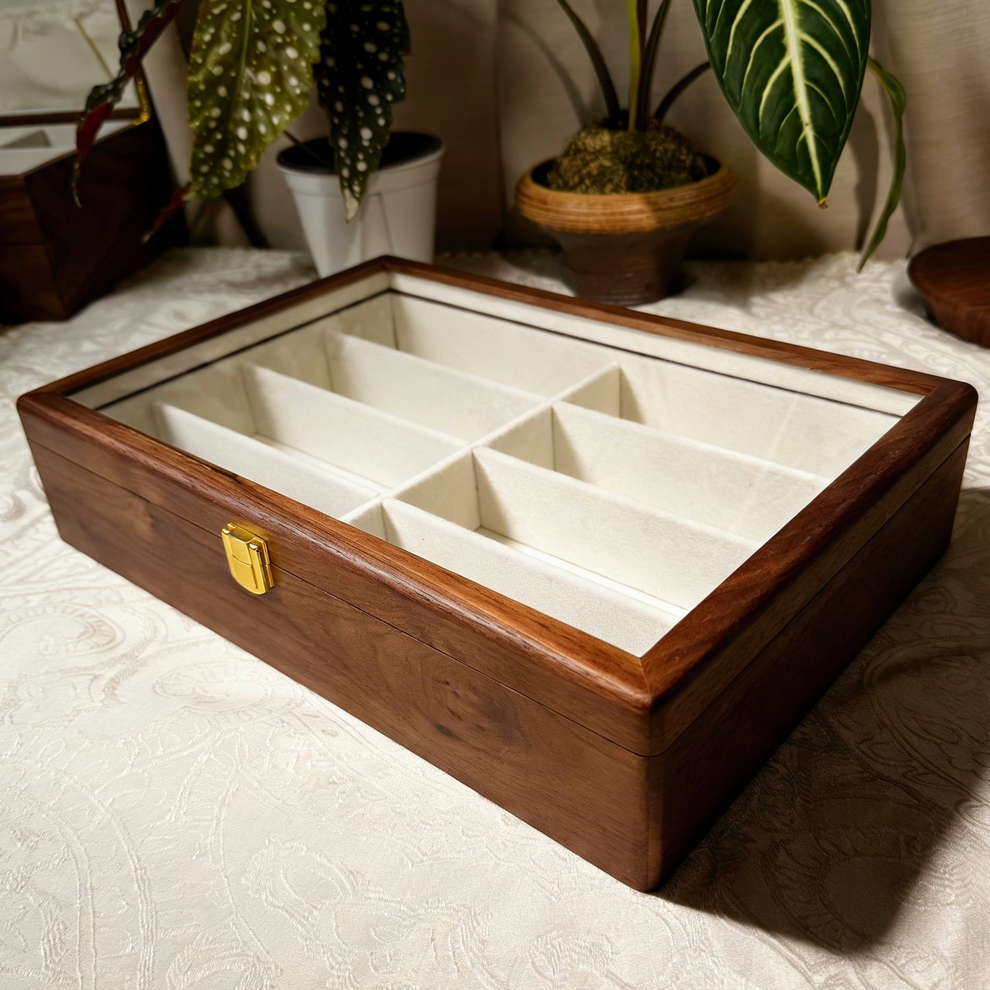 Caleb Solid Wood Glasses Organizer