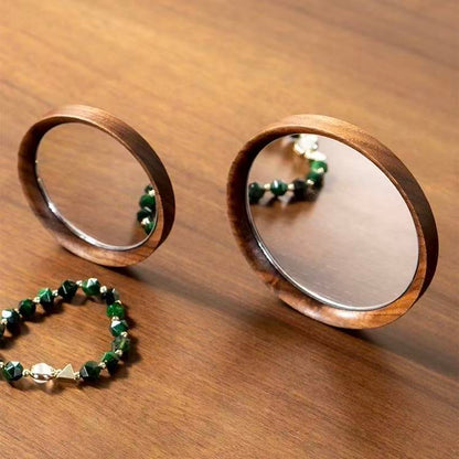 Chloe Solid Wood Pocket Mirror