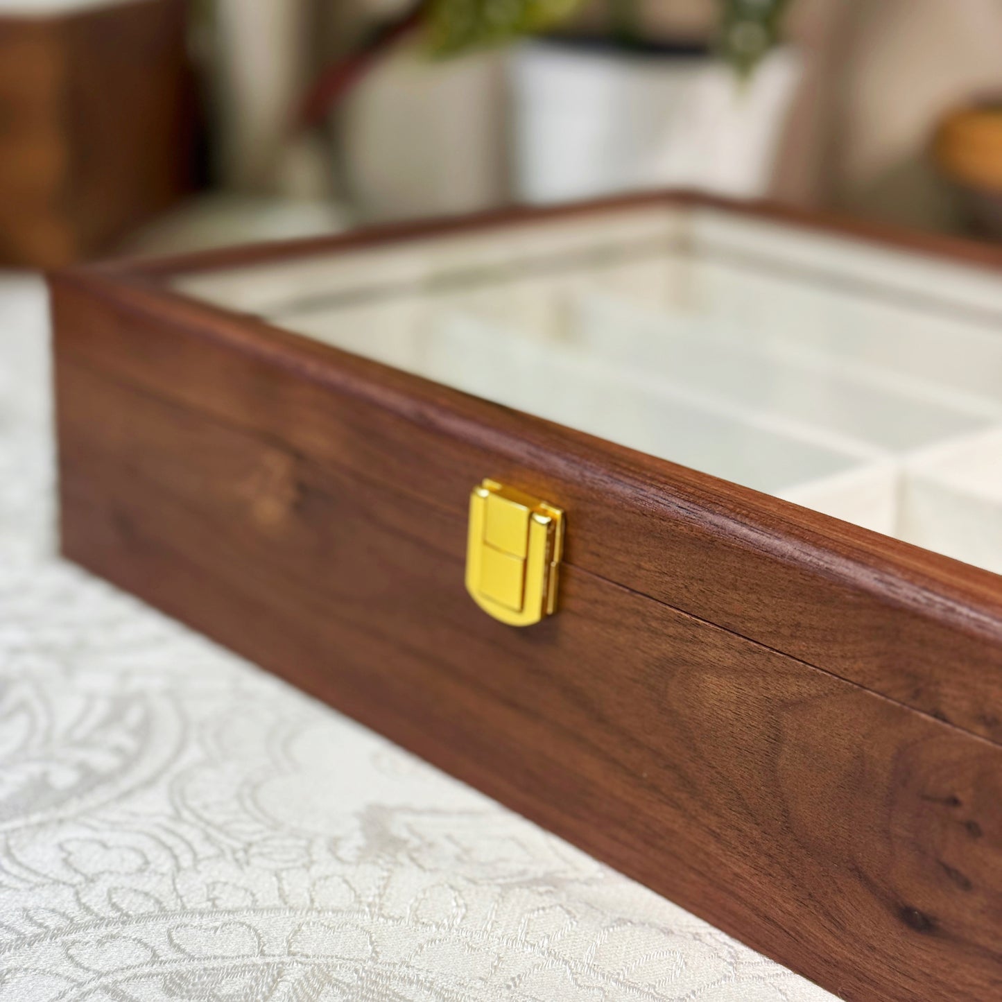 Caleb Solid Wood Glasses Organizer