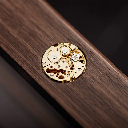 Aero solid wood watch display case with glass top