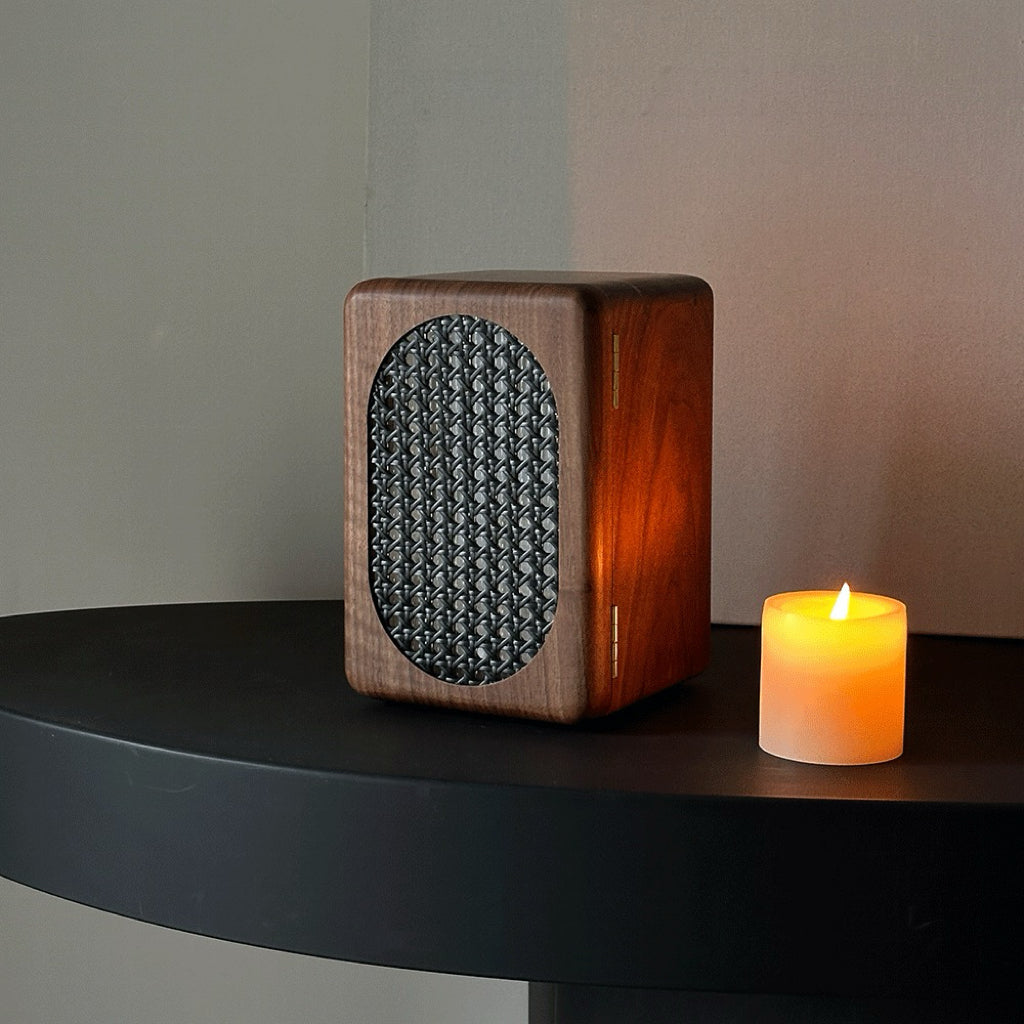 Artora black walnut jewelry storage box with refined panel design