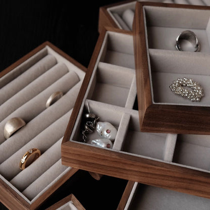 Artora wooden jewelry box with beautifully designed front panel