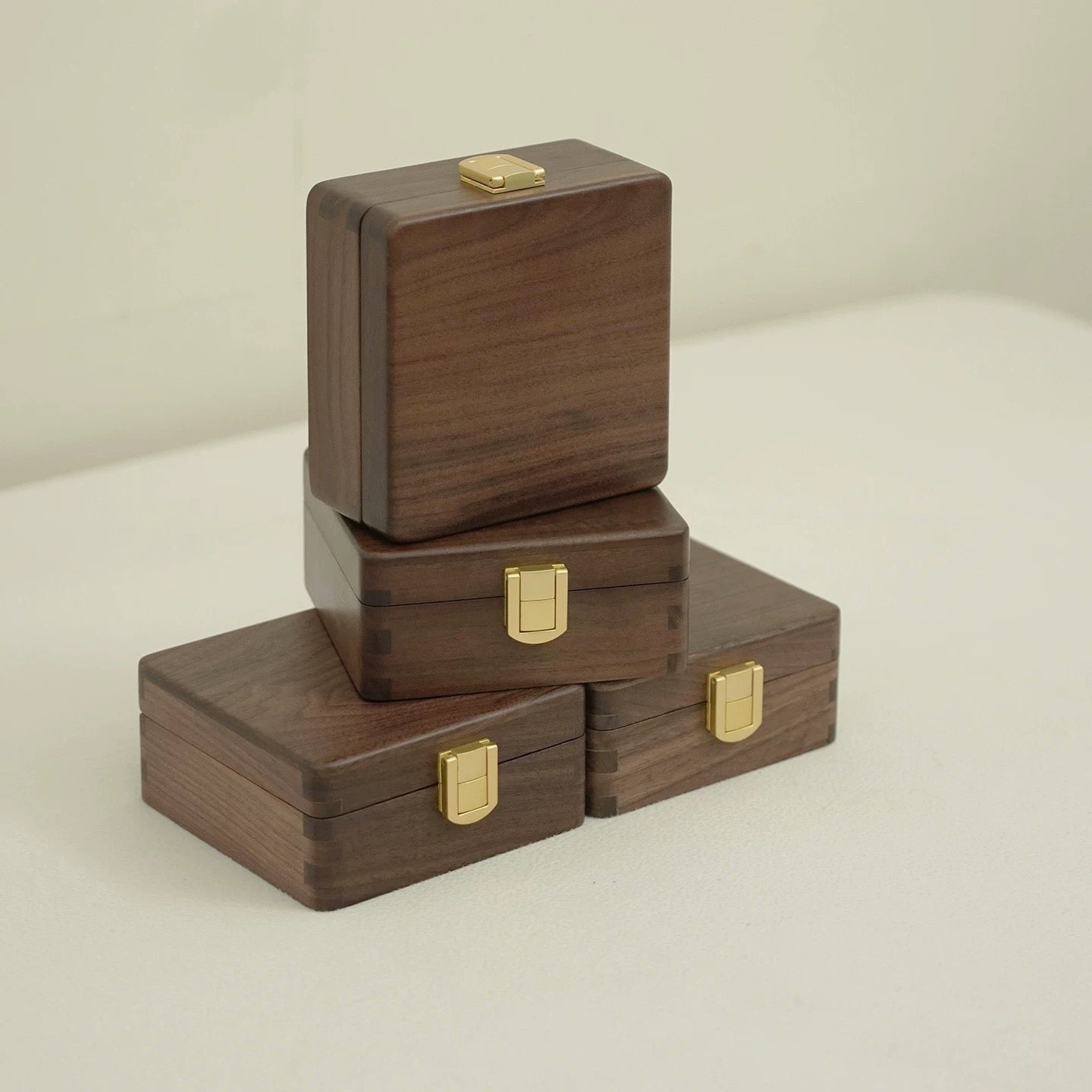 Calen handcrafted walnut jewelry box