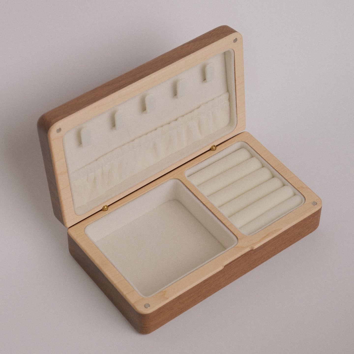 Choco Black Walnut Jewelry Box for rings and earrings