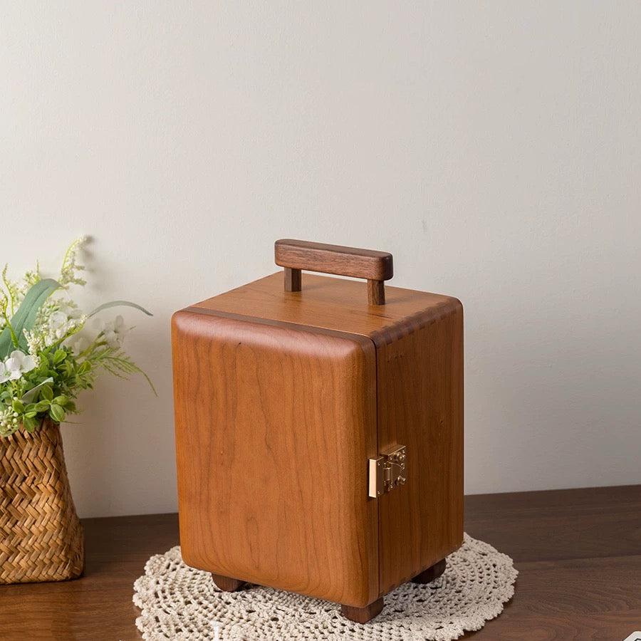 Creative Suitcase Solid Wood Jewelry Box for gifting