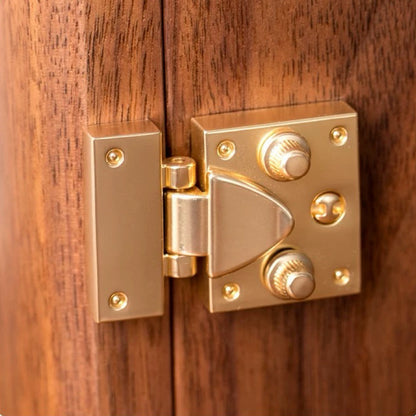 Creative Suitcase Solid Wood Jewelry Box on marble surface