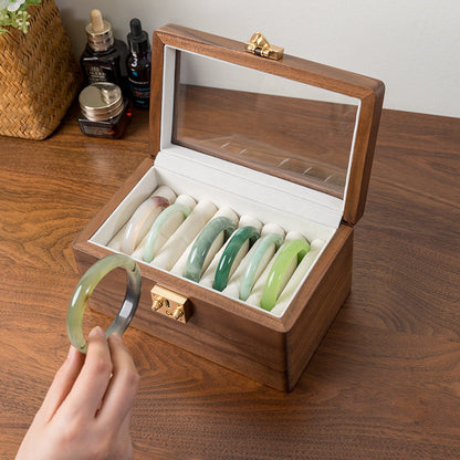 Elegant minimalist black walnut bangles organizer