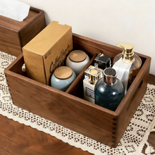 Paula Solid Walnut Makeup Organizer