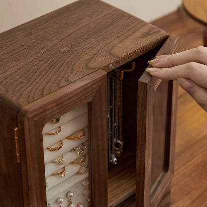 Floren mini jewelry cabinet organizer in solid wood