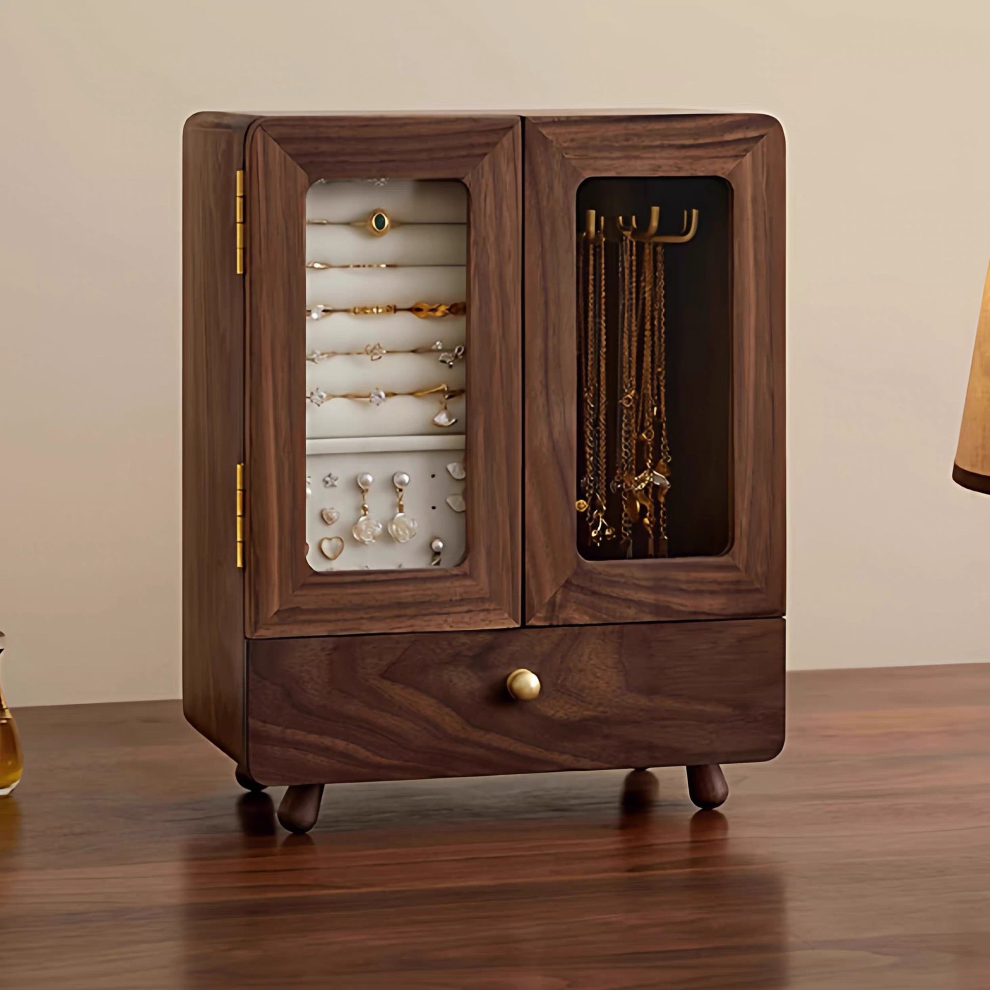 Floren solid wood mini cabinet jewelry box