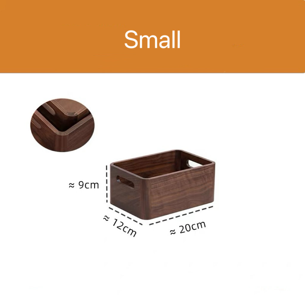 Woodfort Make-up-Organizer aus massivem Walnussholz