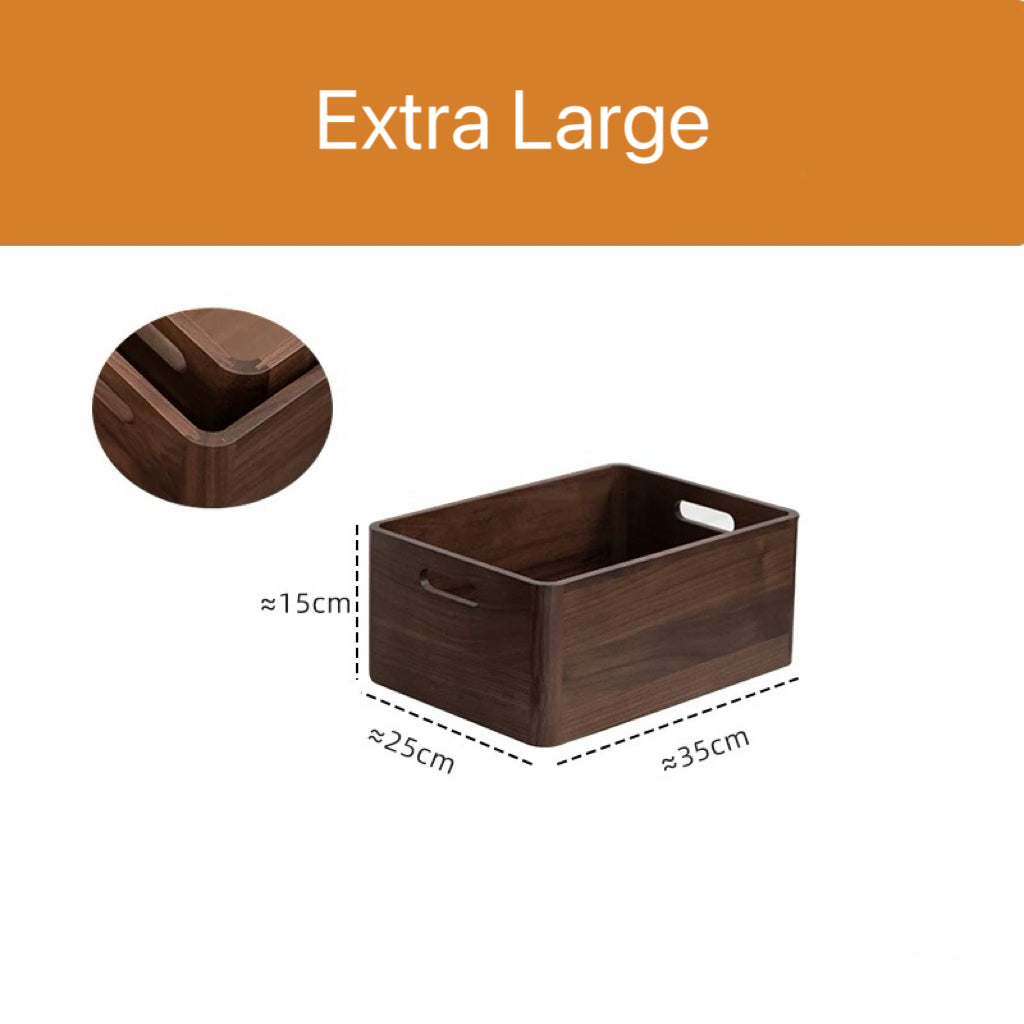 Woodfort Make-up-Organizer aus massivem Walnussholz