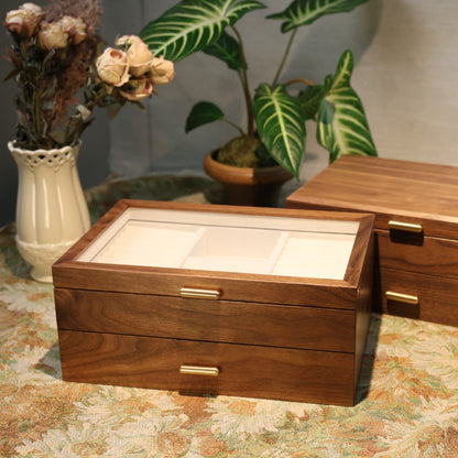 Marais Schmuckkästchen aus Walnussholz mit zwei Lagen