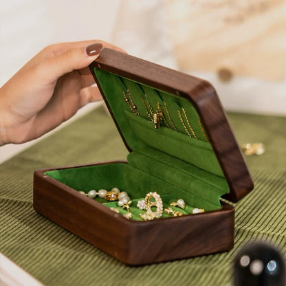 Ellen Solid Walnut Jewelry Box