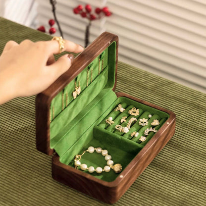 Ellen Solid Walnut Jewelry Box