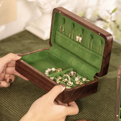 Ellen Solid Walnut Jewelry Box