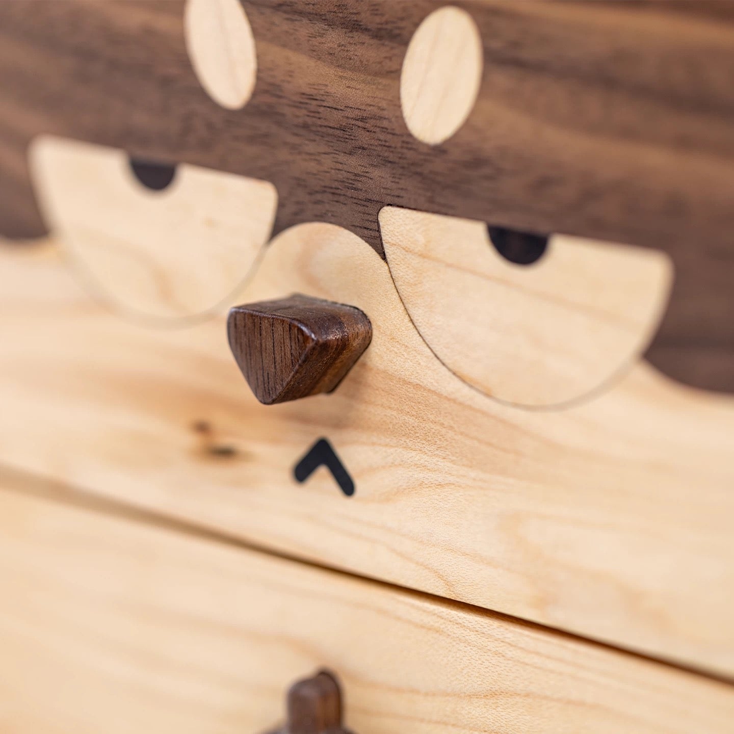 Armoires de rangement à deux tiroirs en bois massif Caddy