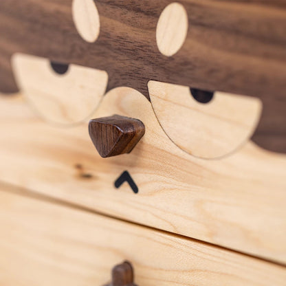 Armoires de rangement à deux tiroirs en bois massif Caddy