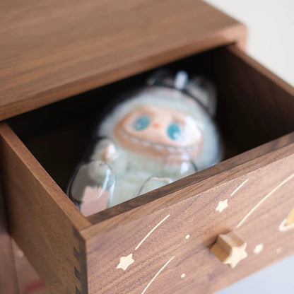 Armoires de rangement à deux tiroirs en bois massif Caddy