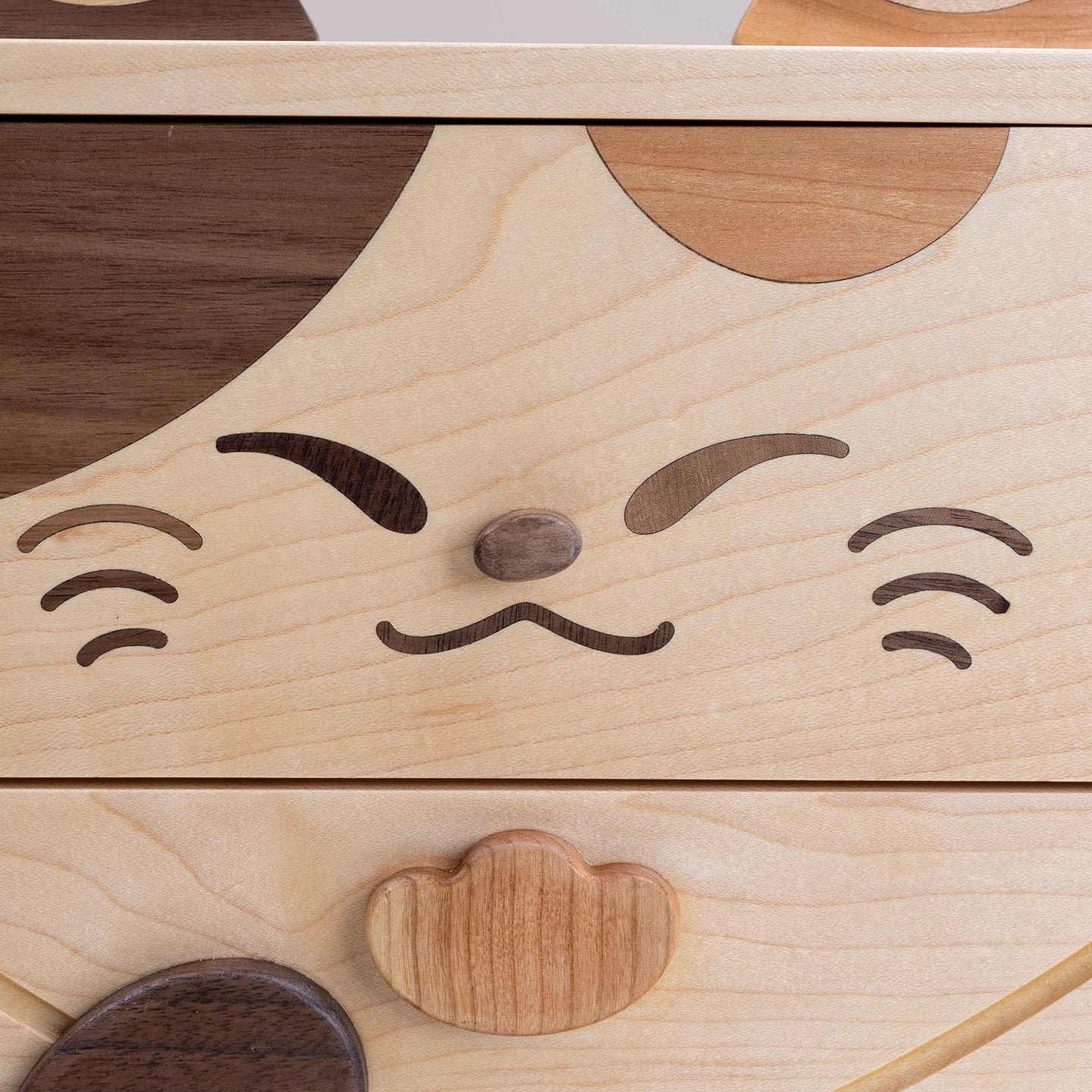 Armoires de rangement à deux tiroirs en bois massif Caddy