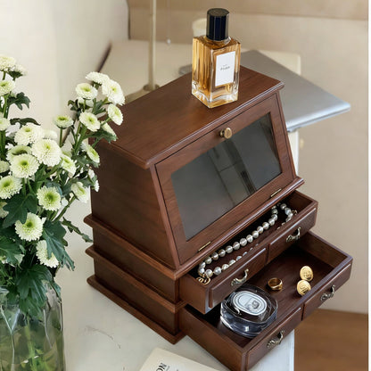 Armoire à bijoux en bois massif pour boudoir