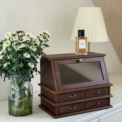 Armoire à bijoux en bois massif pour boudoir