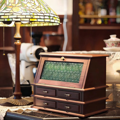 Armoire à bijoux en bois massif pour boudoir