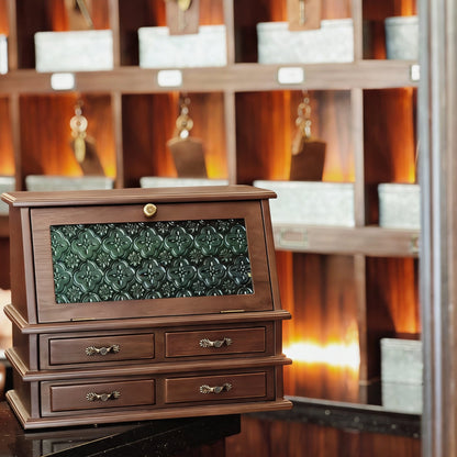 Armoire à bijoux en bois massif pour boudoir