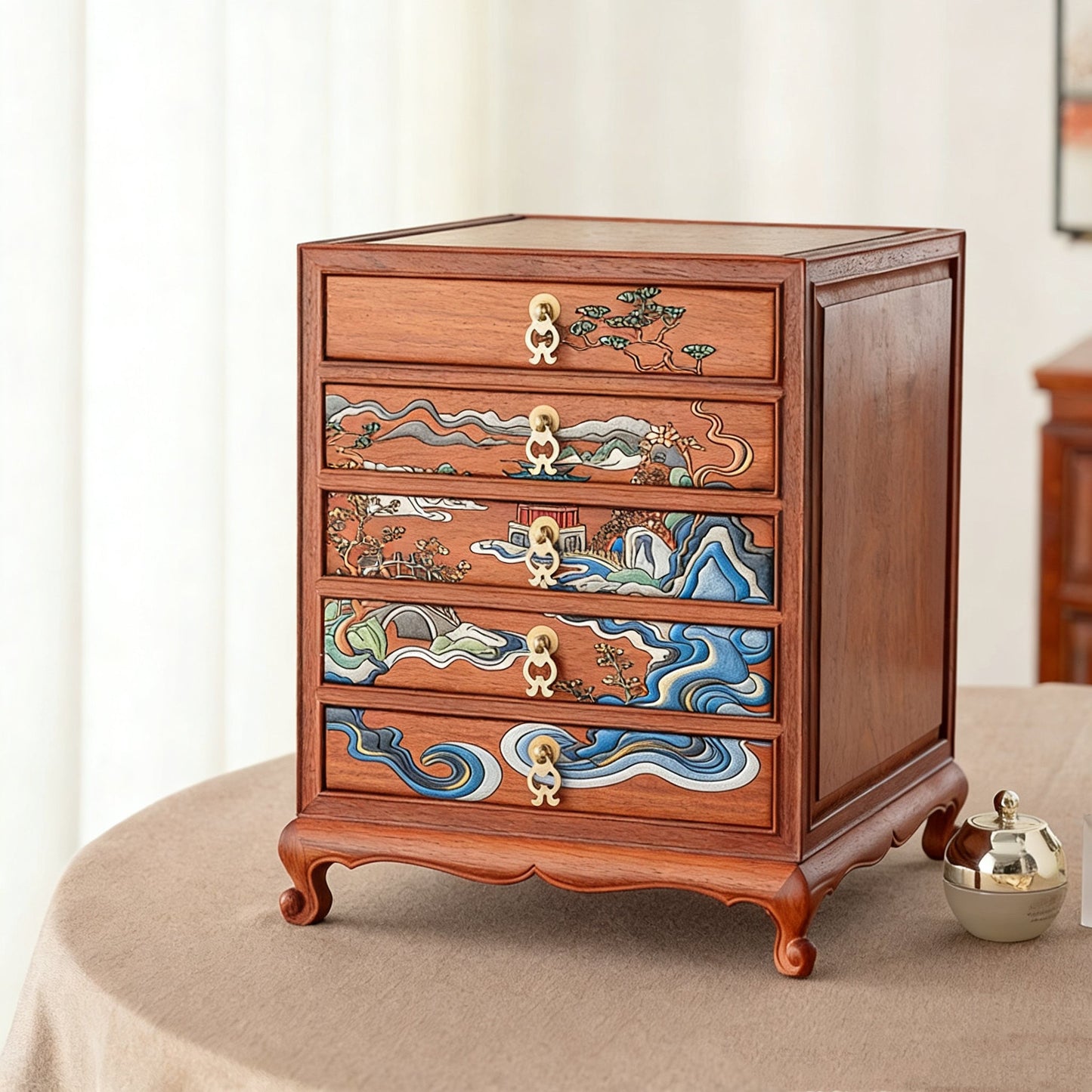 Orna Luxus-Schmuckaufbewahrungsschrank aus Palisanderholz