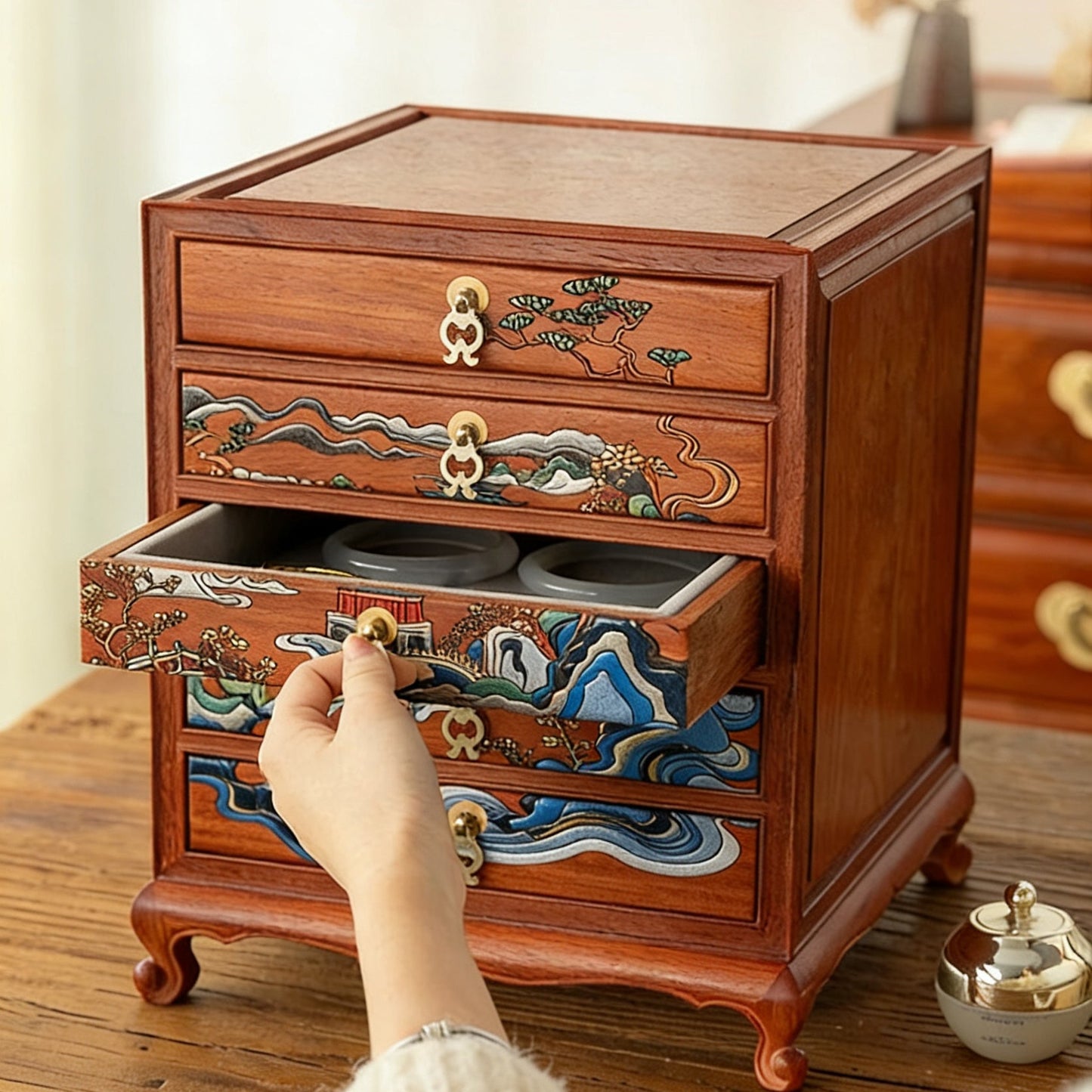 Orna Luxus-Schmuckaufbewahrungsschrank aus Palisanderholz