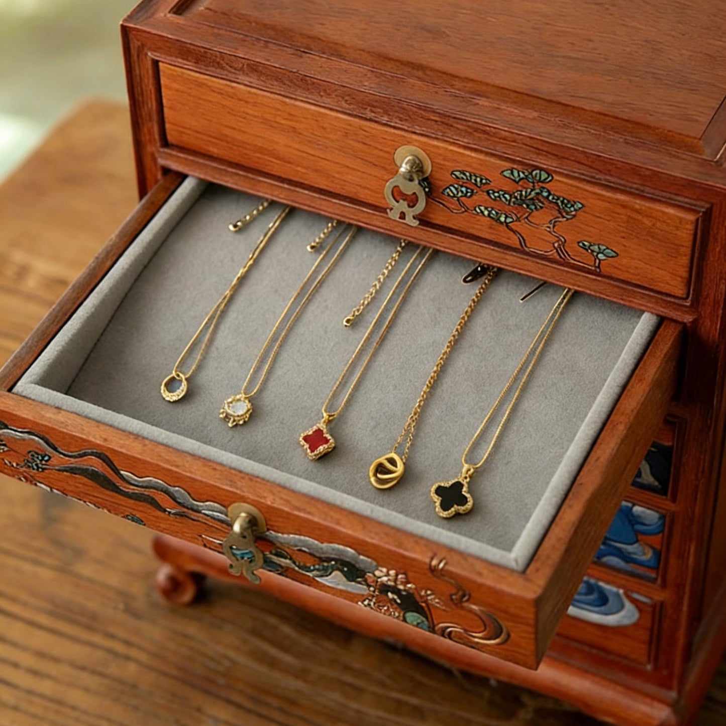 Orna Luxus-Schmuckaufbewahrungsschrank aus Palisanderholz