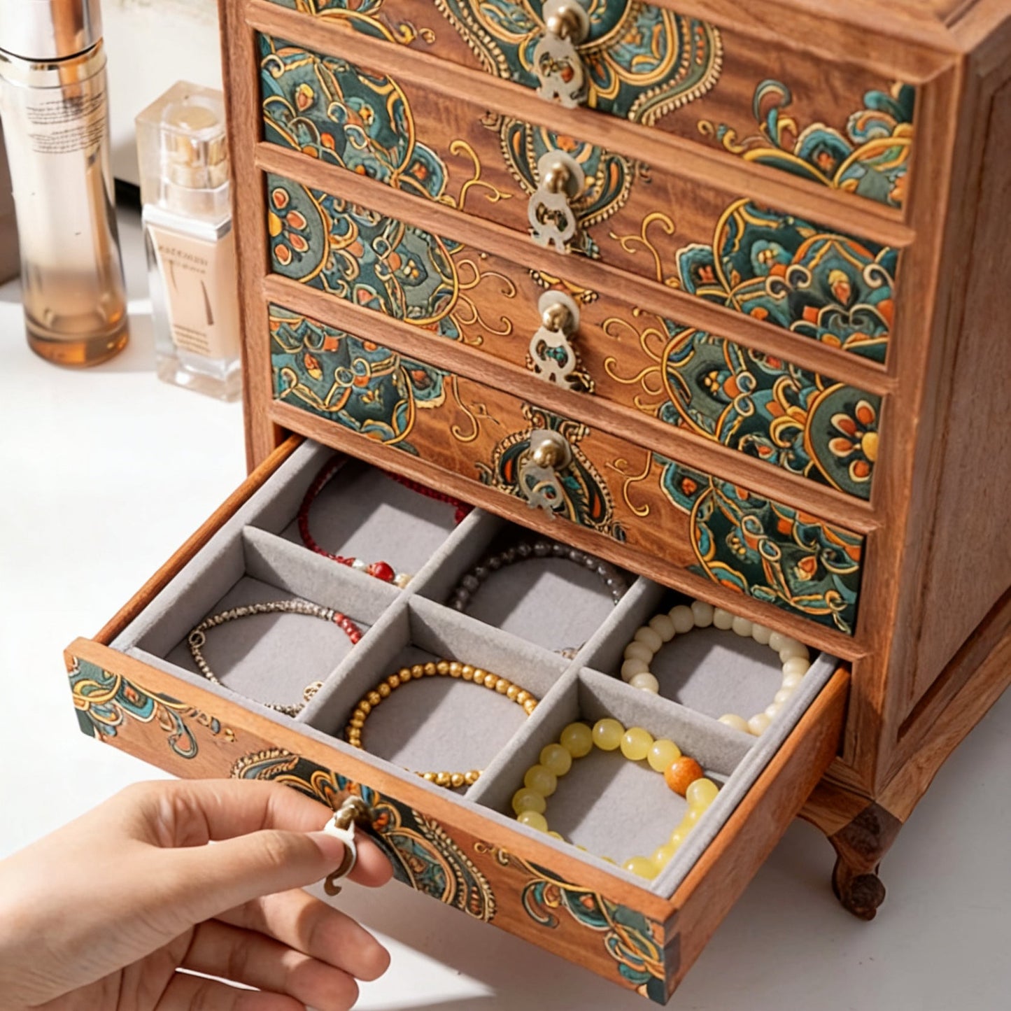 Orna Luxus-Schmuckaufbewahrungsschrank aus Palisanderholz