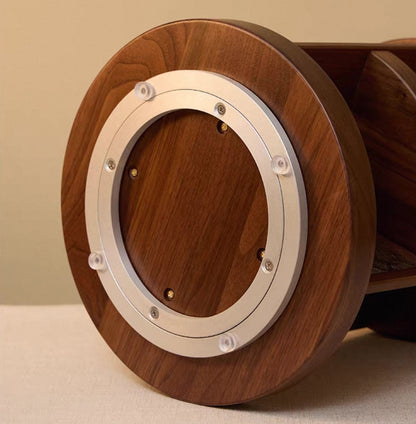 Armoire de rangement pour maquillage Amora en noyer massif