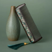 Alice Hand-Painted Wood Fine-Tooth Comb