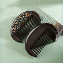 Clarice Hand-Painted Wooden Fine-Tooth Comb