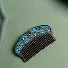Nadine Hand-Painted Wooden Fine-Tooth Comb
