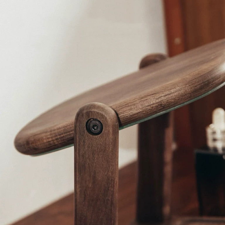 Miroir de maquillage de table en bois style rétro Élégance