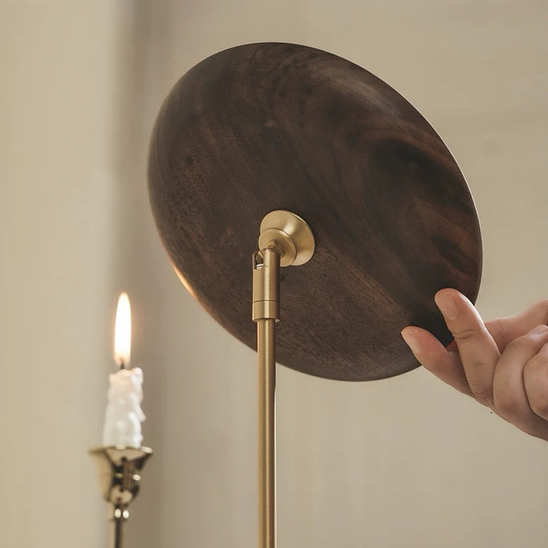 Miroir de maquillage de table en bois style rétro Élégance
