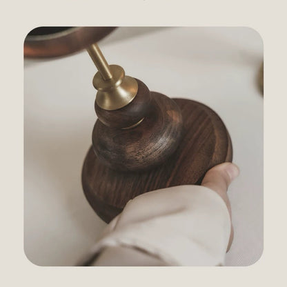 Miroir de maquillage de table en bois style rétro Élégance