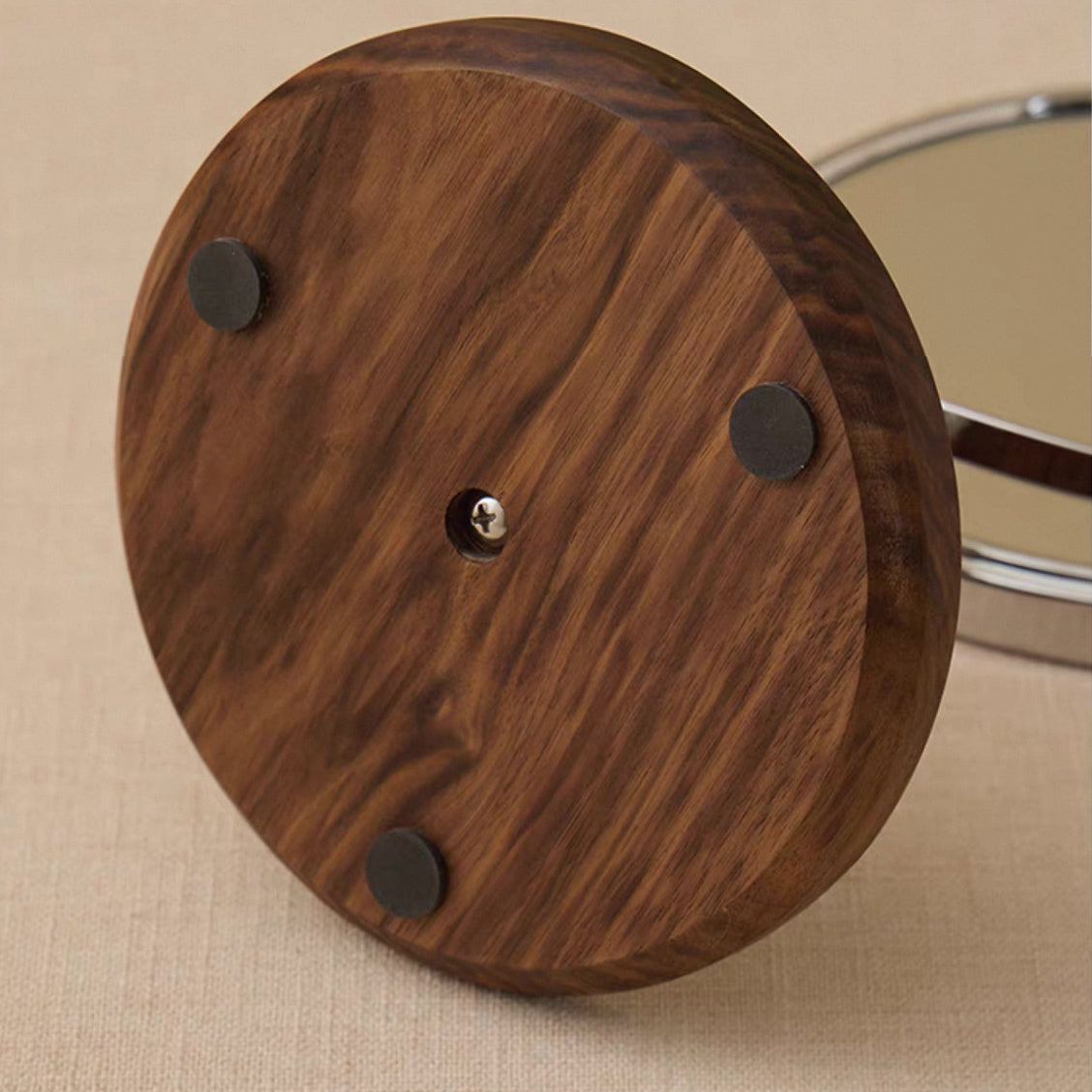 Miroir de maquillage de table en bois style rétro Élégance