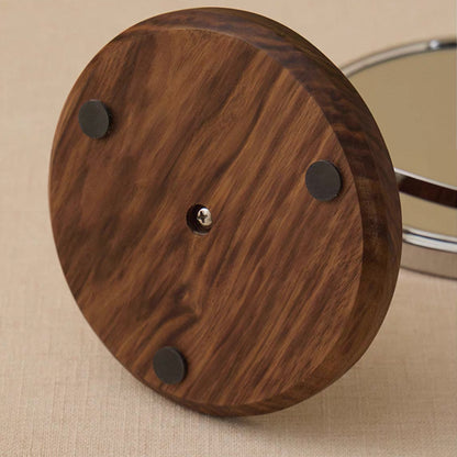 Miroir de maquillage de table en bois style rétro Élégance