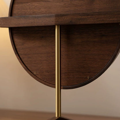 Miroir de maquillage de table en bois style rétro Élégance